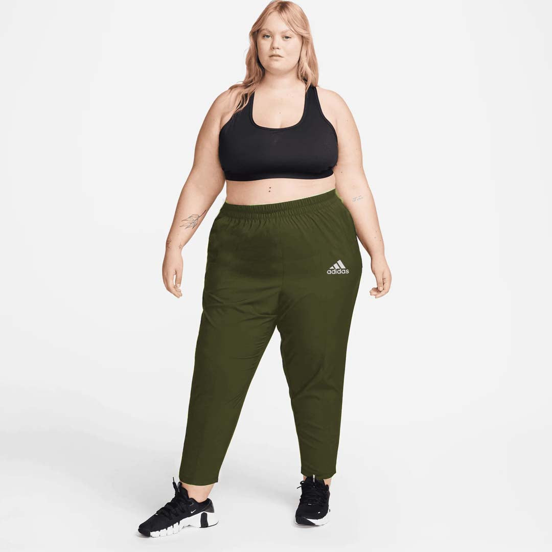 addi women slim fit high rise green dryfit plus size summer/gym wear trouser