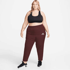 addi women slim fit high rise maroon dryfit plus size summer/gym wear trouser