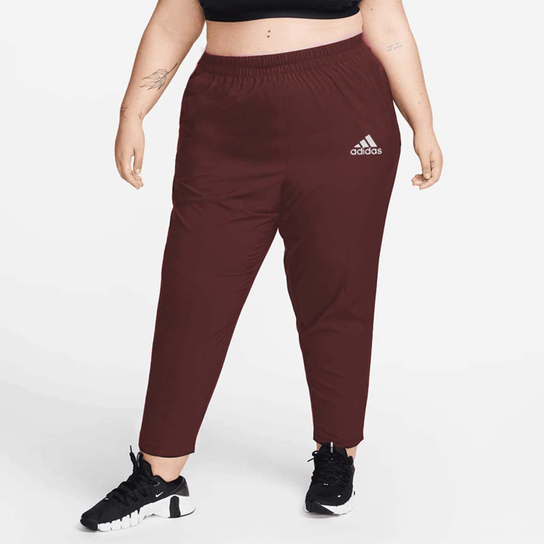 addi women slim fit high rise maroon dryfit plus size summer/gym wear trouser