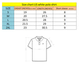 US polo mens white printed imported polo shirt