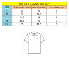 US polo mens white printed imported polo shirt