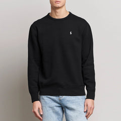 polo crew neck black winter fleece sweat shirt for men