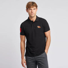 polo regular fit embroidered black premium polo for men