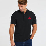 nrt fce regular/Slim fit embroidered logo black polo for men