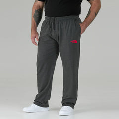 nrth face men straight/loose fit Dark grey plus size terry trouser for summer