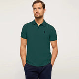 polo rplh regular fit embroidered light green polo for men