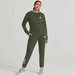 addi dryfit active wear olive green tracksuit for women