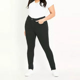 evns skinny fit stretchable jet black jeans for women