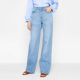 LT-S wide leg sky blue jeans for women