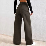 on-ly wide leg high rise brown stretchable jeans for women