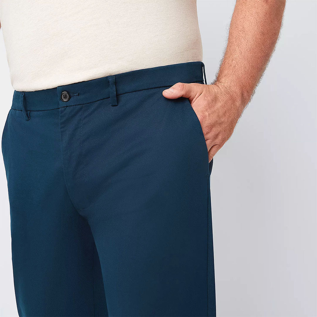 st jhn classic straight fit greenish blue cotton pant for men