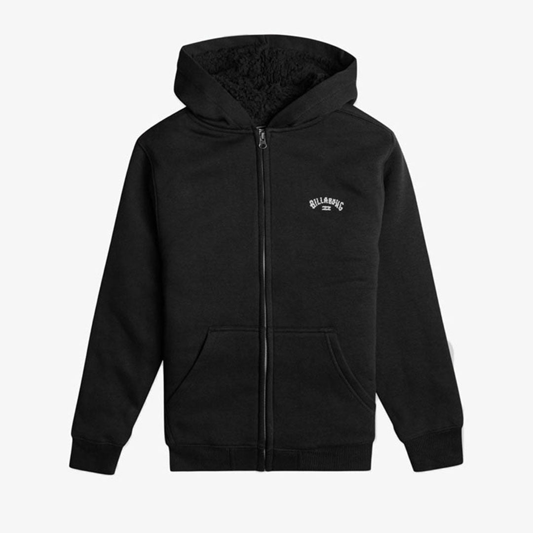 blabng wave sherpa black zipper hoodies for boys