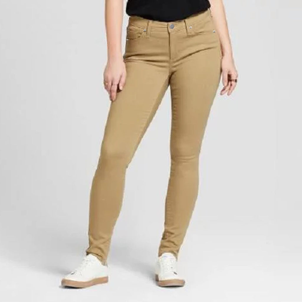 FF skinny fit stretchable beige jeans for women