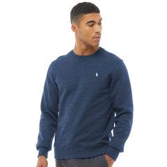 polo crew neck light blue winter fleece sweat shirt for men