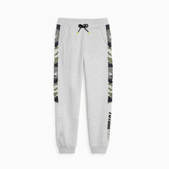 FF slim fit grey with camouflage side penal  jogger trouser for kids