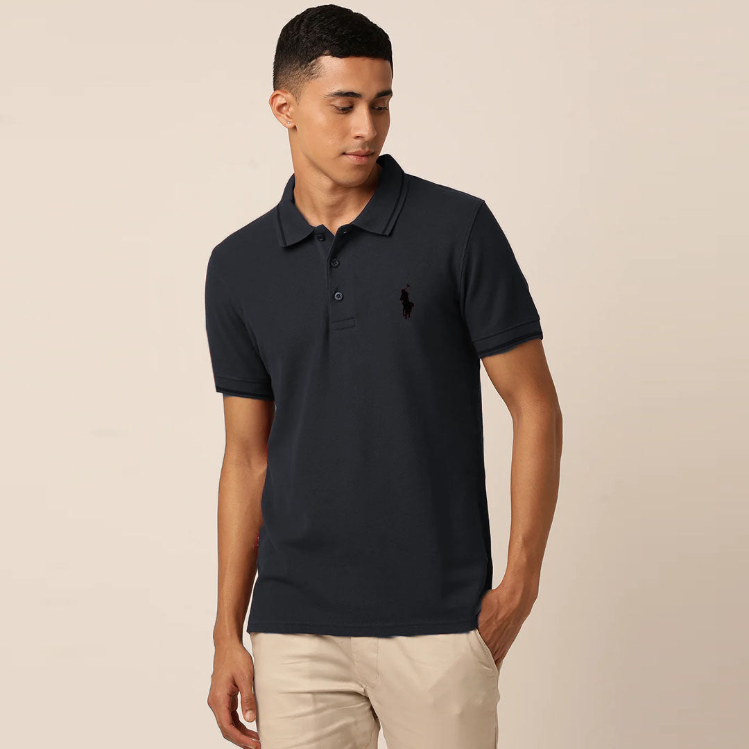 polo rplh regular fit embroidered malaysia grey polo for men