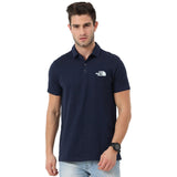 nrt fce regular/Slim fit embroidered logo navy blue polo for men
