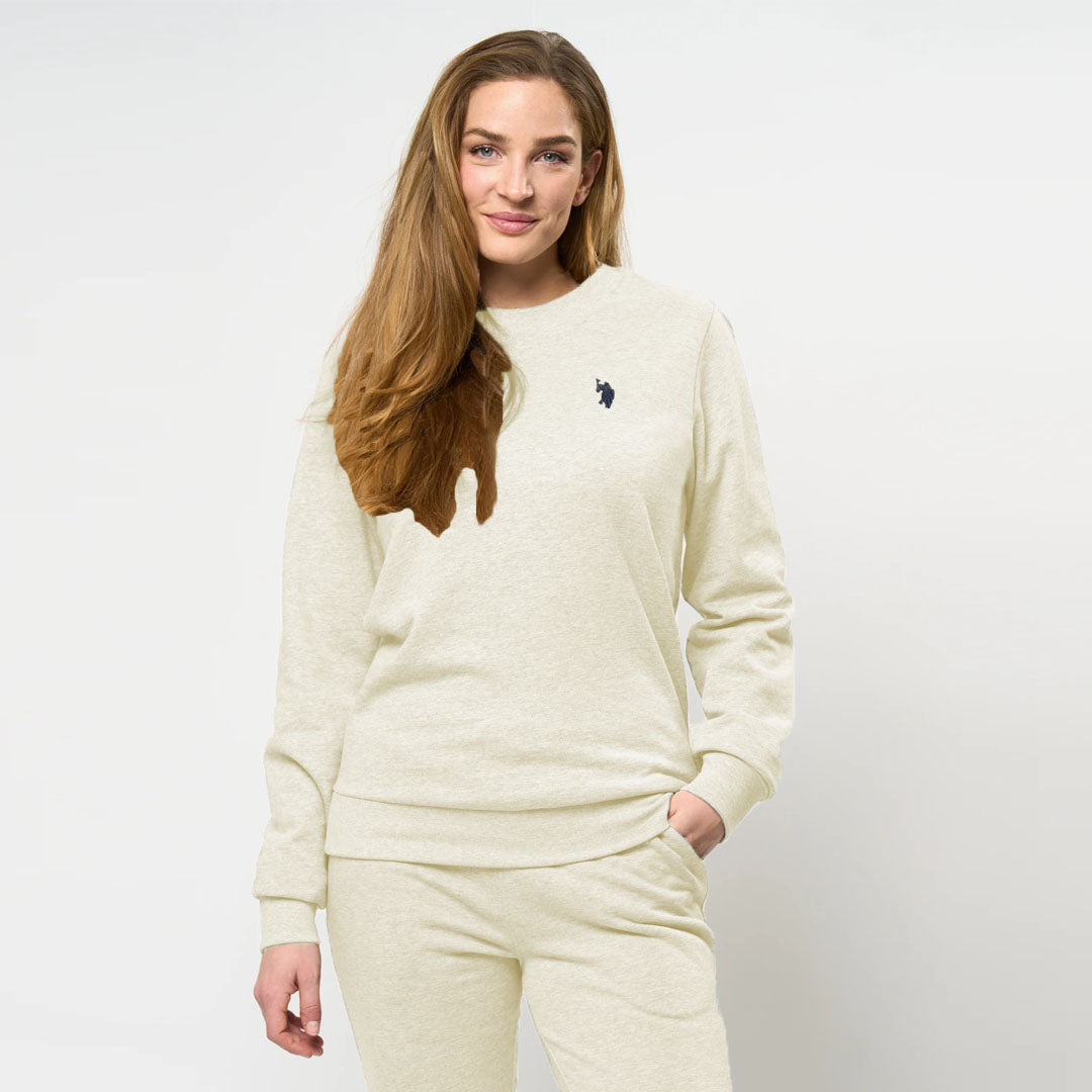 polo asn women crew neck light skin sweat shirt for winter