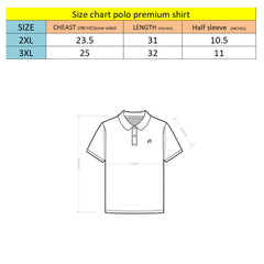 polo rplh plus size regular fit embroidered Black premium polo for men