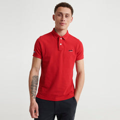 supr dry red polo shirt for men