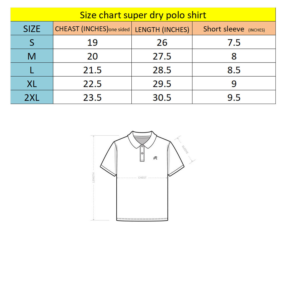 supr dry white polo shirt for men