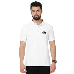 nrt fce regular/Slim fit embroidered logo white polo for men