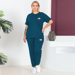 nrt face plus size navy zink summer track suit for women