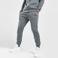 mkz mens slim fit dark grey sweat jogger pant