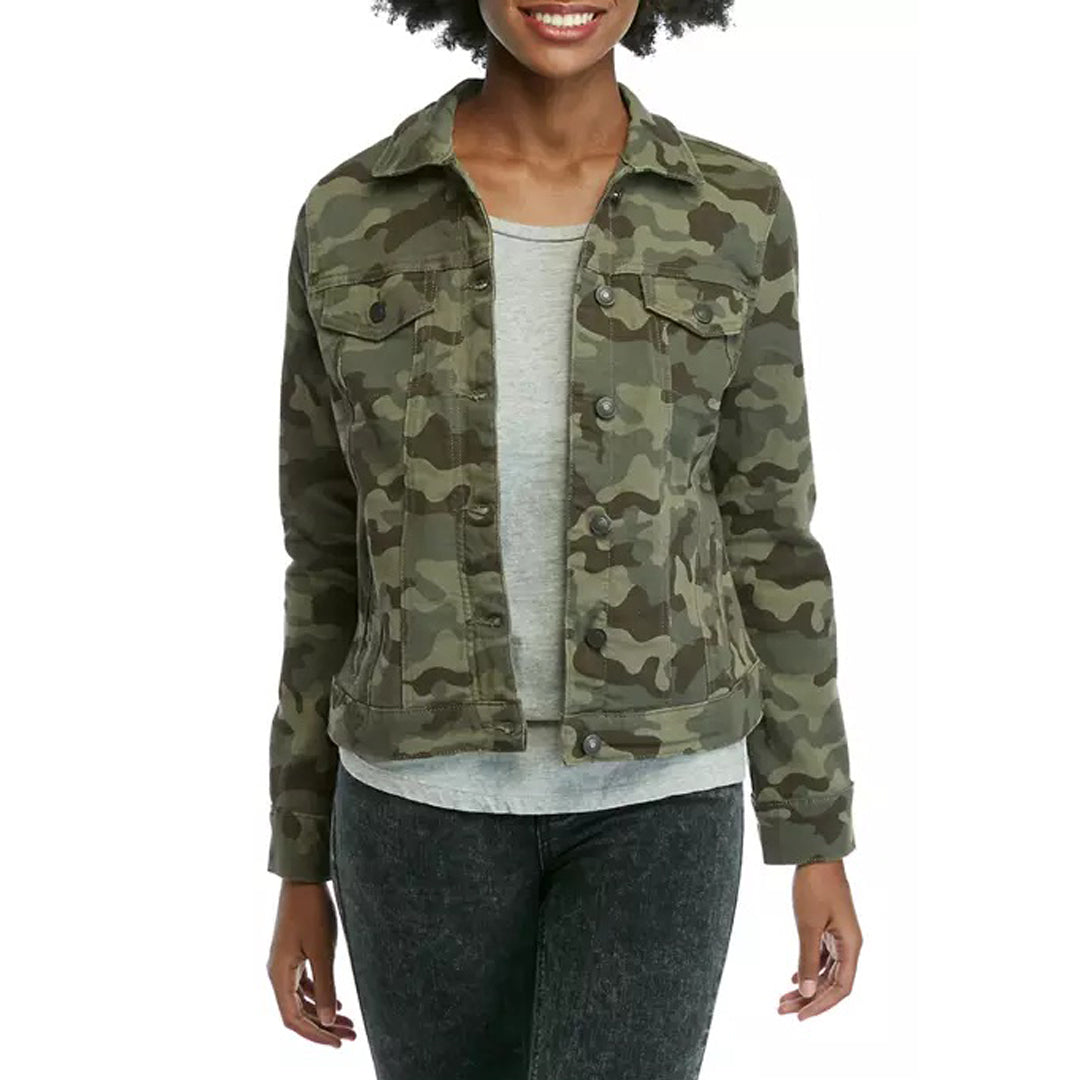 new dirction stretchable camouflage denim jacket