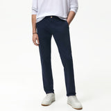 zr slim fit stretchable navy blue cotton chino pant for men
