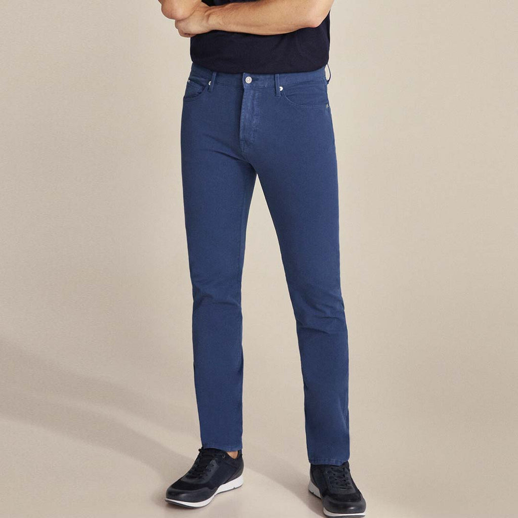 Brand pedro slim fit stretchable royal blue mens cotton jeans