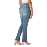 lvs women  straight leg stretchable mid blue jeans