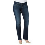 lvs women curvy straight leg dark blue stretchable jeans