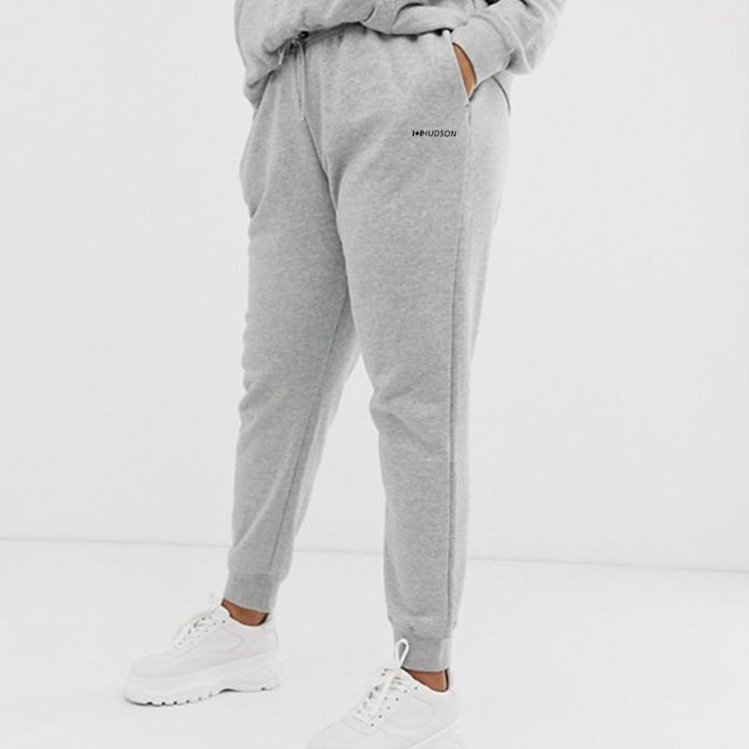 hudsn slim fit light grey sweat jogger pant for women