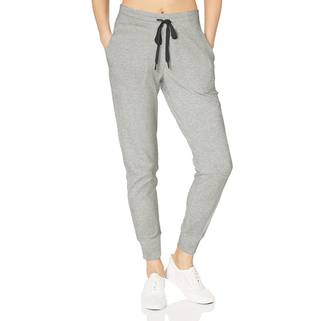 zr slim fit high rise light grey summer wear jogger pant for women