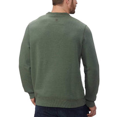 Bas&c Green long sleeve fleece crew neck men's sweatshirt