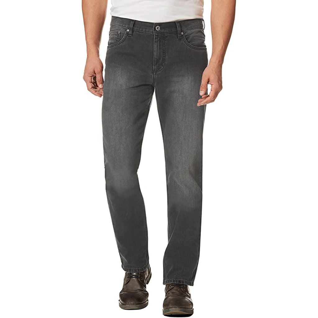 hro regular straight stretchable dark grey mens jeans