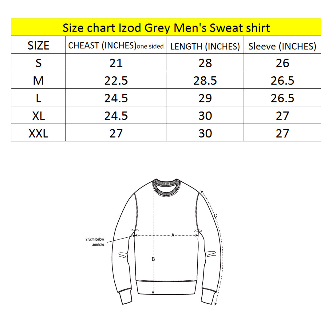 izd Light Grey long sleeve fleece crewneck men's sweatshirt