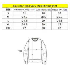 izd Light Grey long sleeve fleece crewneck men's sweatshirt