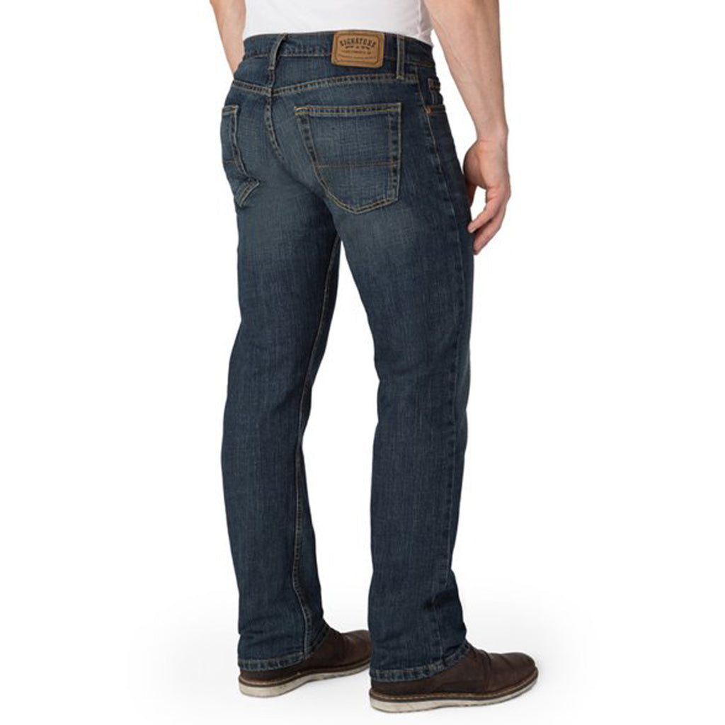 mens straight relax fit non stretchable greenish blue jeans