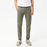 zr slim fit stretchable green cotton chino pant for men