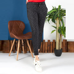 love longe skinny fit black stretchable terry  jogger pant