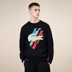 lcste full sleeve crew neck jet black sweat shirt for men