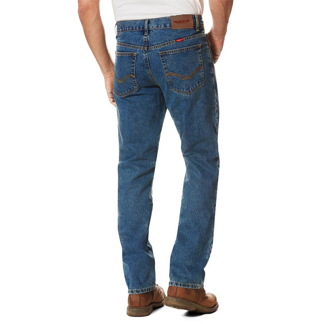 hro regular straight stretchable stone blue mens jeans