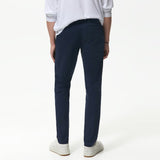 zr slim fit stretchable navy blue cotton chino pant for men
