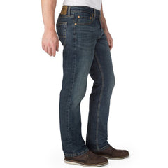 mens straight relax fit non stretchable greenish blue jeans