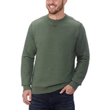 Bas&c Green long sleeve fleece crew neck men's sweatshirt