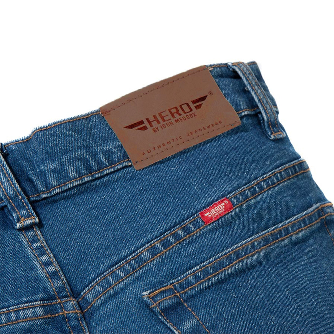 hro regular straight stretchable stone blue mens jeans