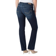 lvs women curvy straight leg dark blue stretchable jeans