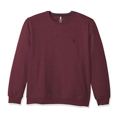 izd Maroon long sleeve fleece crew neck men's sweatshirt